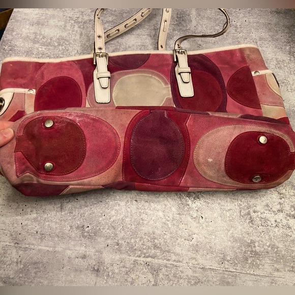 Authentic Vintage Coach Optic Suede Bag, Wristlet & Photo Album Repair Lot - Picture 3 of 11